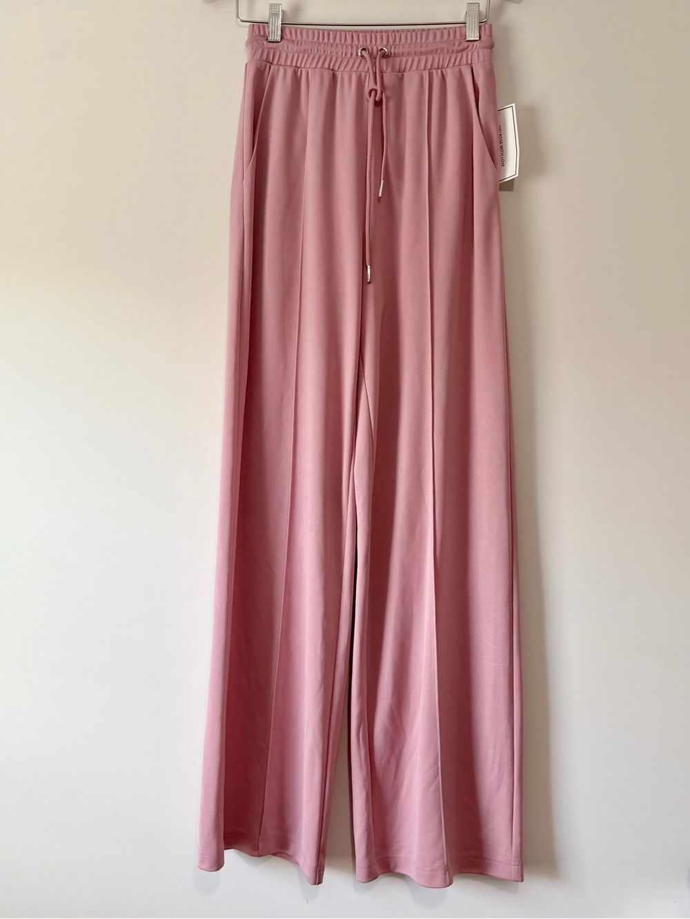 Relaxed Wide-Leg Pull-On Pants in Dusty Mauve